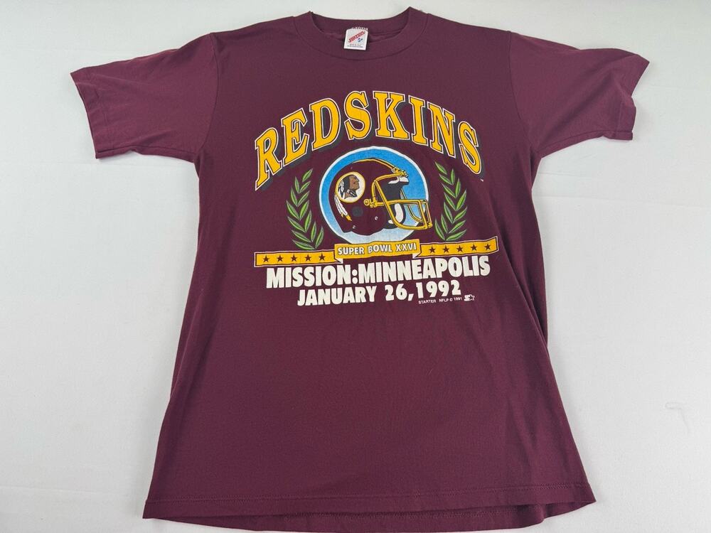 Vintage 1991 Washington Redskins Super Bowl XXVI T-Shirt Size M